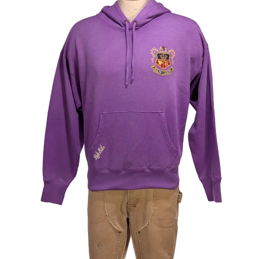 Polo Ralph Lauren Men's Purple Royal Crest Hoodie Sweatshirt Sz M NWT $248